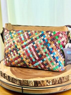 Amerileather Stella Woven Leather Bag NWT - So Vibrant!🌟